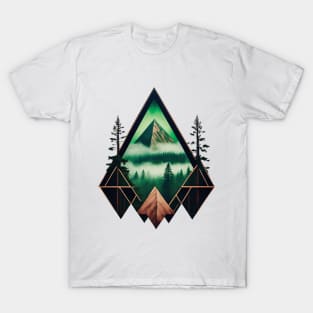 Misty Mountain Geometry T-Shirt